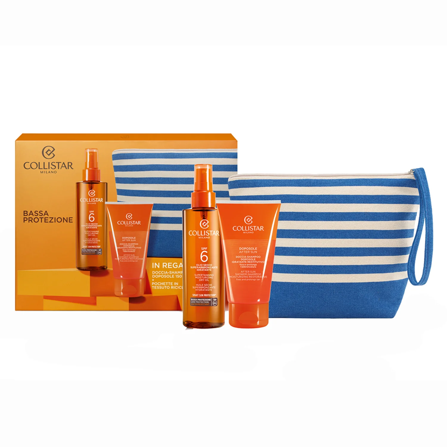 Abbronzatura Cofanetto Olio Secco Superabbronzante Idratante SPF6 - Coffret Solare, Cofanetto Solare, Olio solare corpo bassa prot., Bagno doccia doposole