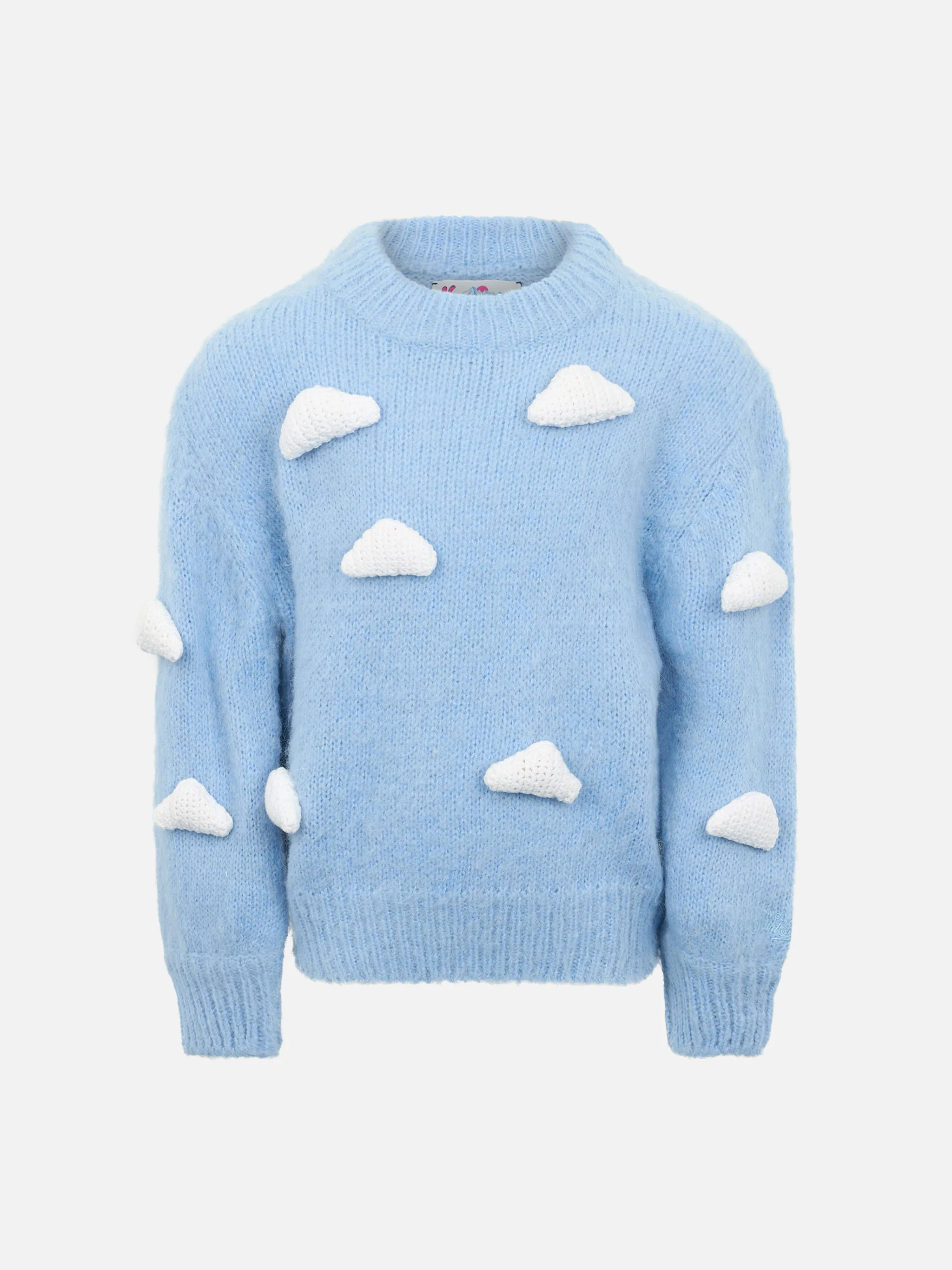 Maglione morbido a forma squadrata da bambina Danya Jr con toppe 3D a