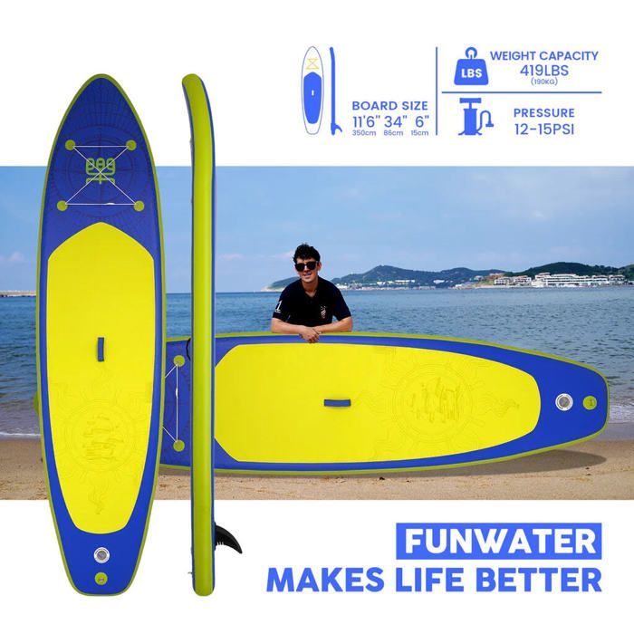 Tavola da paddle gonfiabile FunWater SUPFW28A da 350 cm (11'6