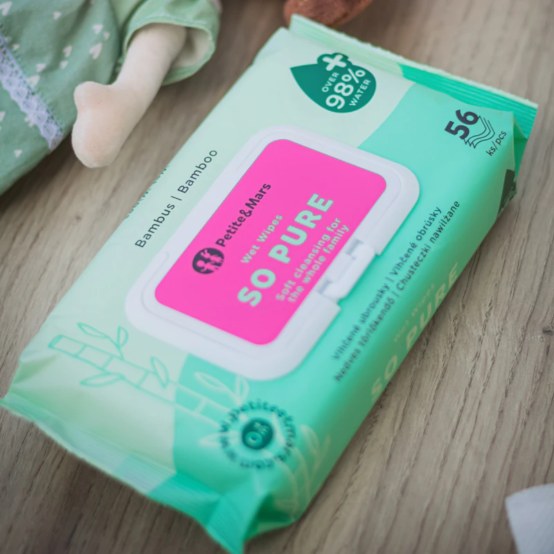 Lenços umedecidos Petite&Mars So Pure para bebês