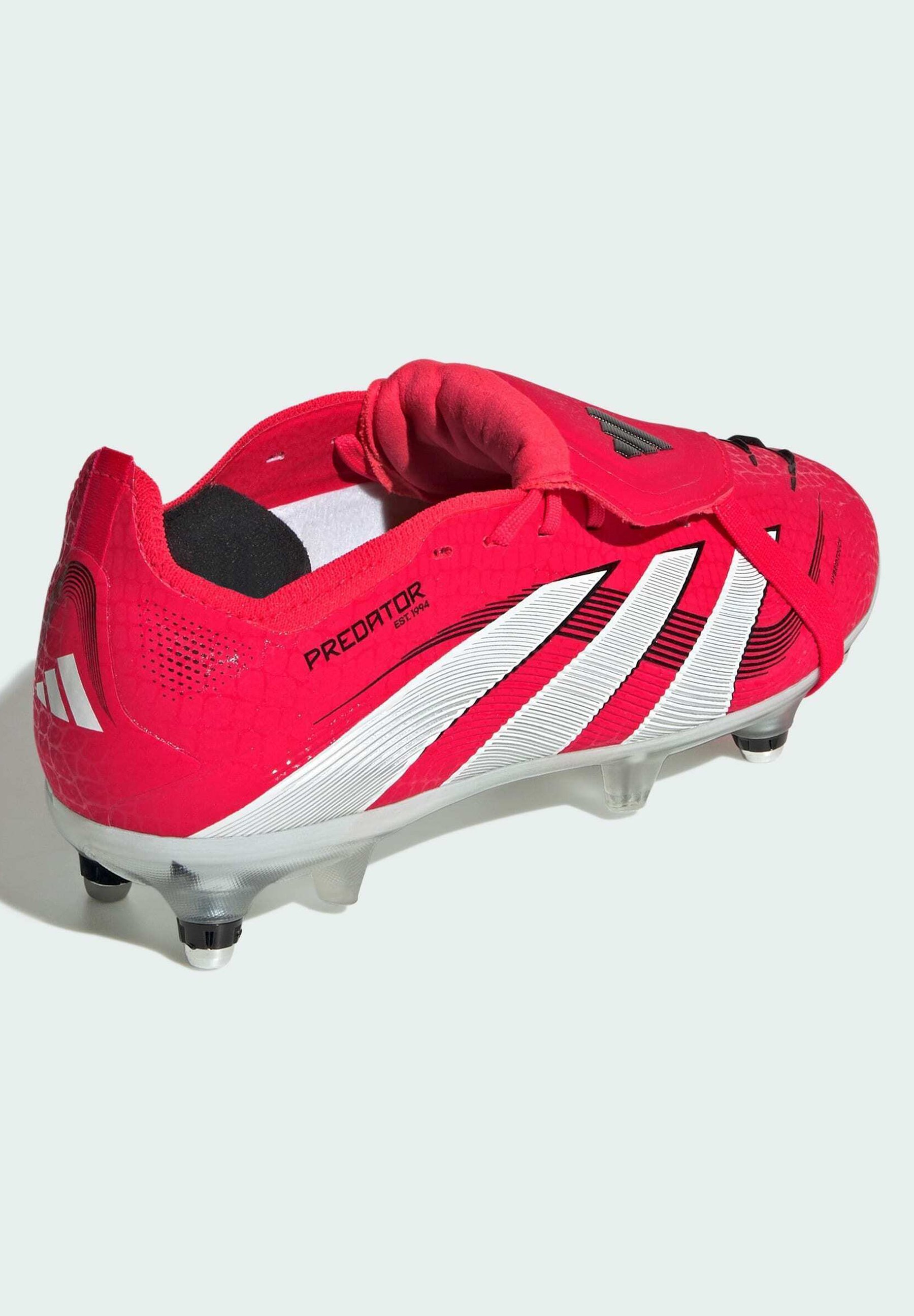 adidas Performance PREDATOR ELITE FOLD-OVER TONGUE SOFT GROUND - Fußballschuhe für weiche Böden - Lucid Red Cloud White Core Black