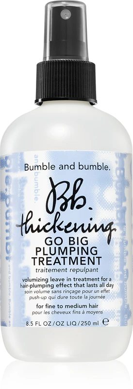 Sprej Bumble and Bumble Thickening Go Big Plumping Treatment pro objem během fénování a finální úpravy vlasů