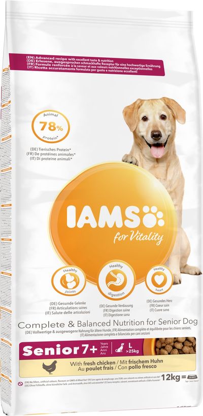 IAMS pro vitalitu starších a starších psů s kuřecím masem