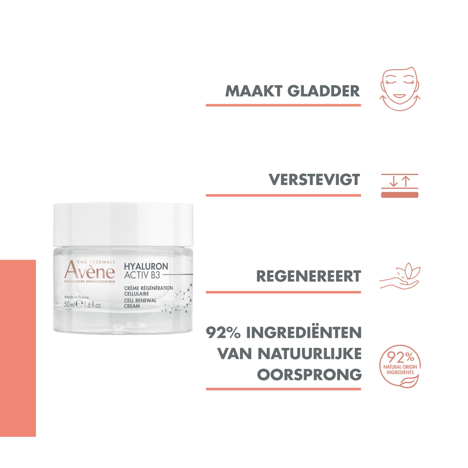 Crema de día Avène Hyaluron Activ B3 Renewal Reafirmante - 50 ml