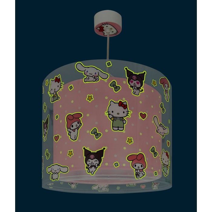 Dalber Lustre et lampe suspension pour enfants Hello Kitty & Friends, Kuromi, My Melody et Cinnamoroll enfants