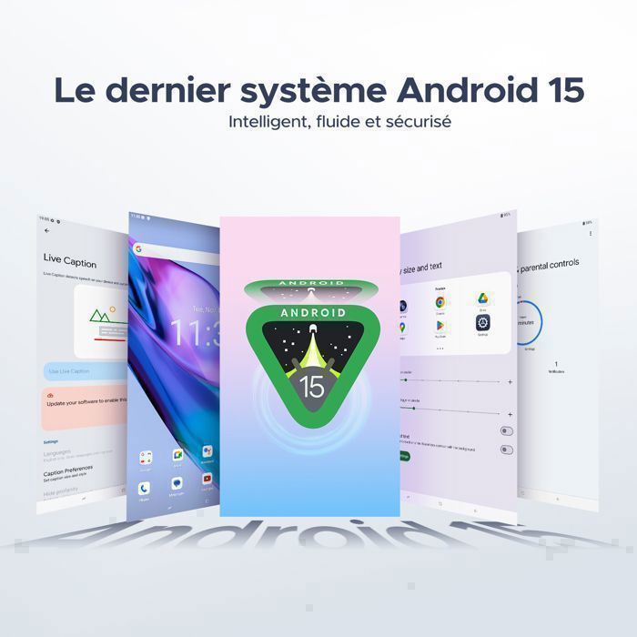 Tablet DOOGEE Tab A9 Pro de 10 polegadas, tablet Android, bateria de 20 GB + 128 GB (2 TB TF), tela sensível ao toque de 6580 mAh, 90 Hz/reconhecimento facial, azul.
