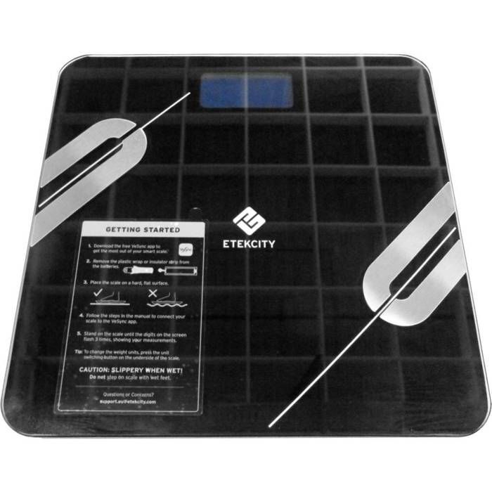Pèse-personne numérique - ETEKCITY - Noir - Capacité 180 kg - Mixte - Électronique