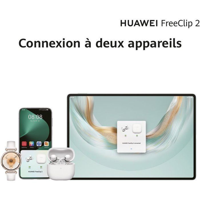 Ecouteurs sans fil - HUAWEI - Freeclip 2 - Noir