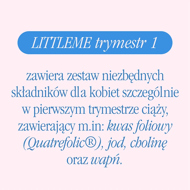 Здравствене лабораторијске услуге, капсуле за Littleme Trimester 1, додатак исхрани за планирање трудноће