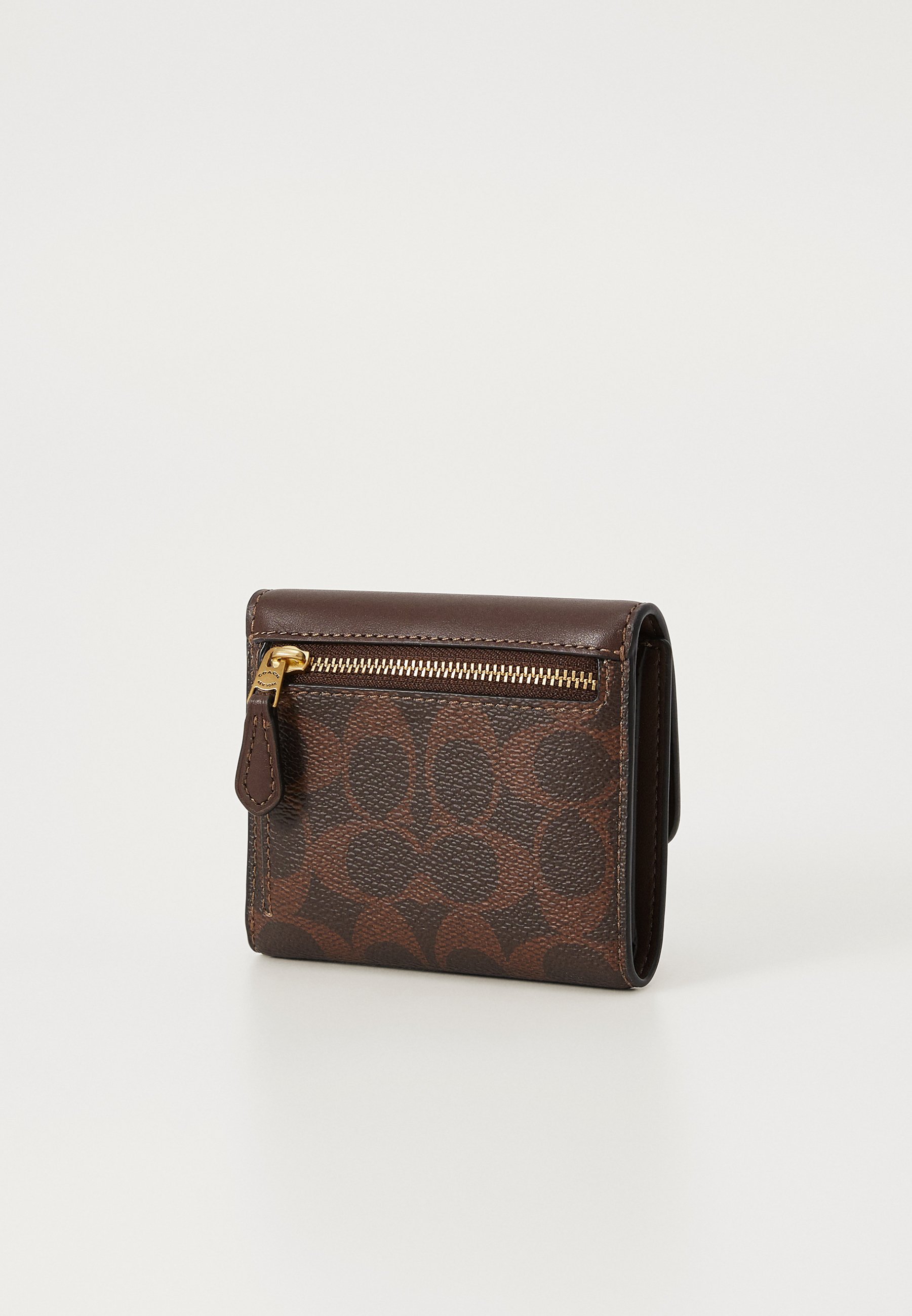 Portafoglio piccolo con patta COACH MILA in tela con logo - Portafoglio - acero