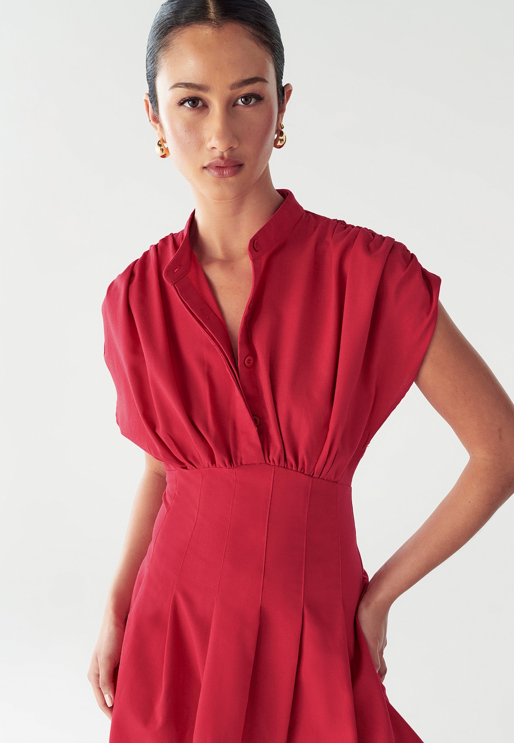 Robe-chemise WILLA - rouge
