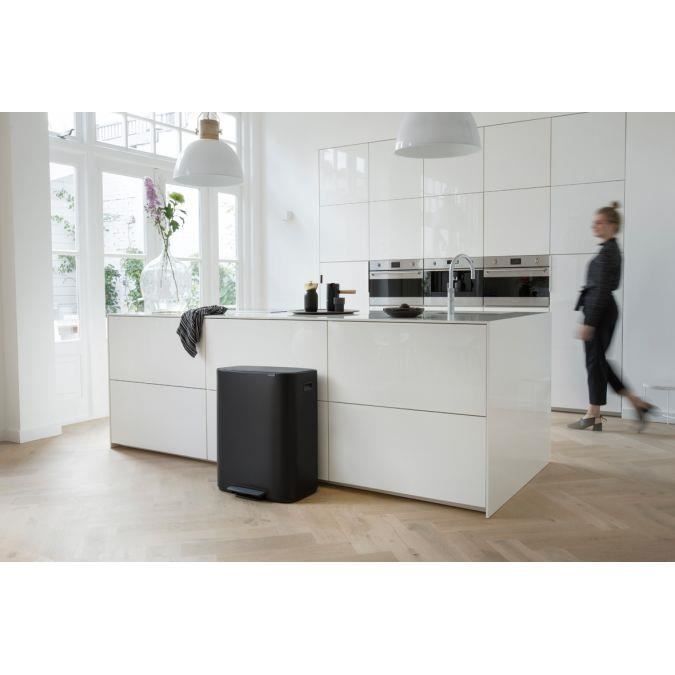 BRABANTIA Bo Treteimer – 60 l – Mattschwarz