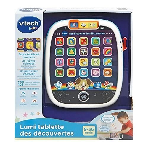 Tablette VTECH BABY Lumi des Découvertes Blanche - Jouet tactile et lumineux pour les tout-petits de 9 à 36 mois