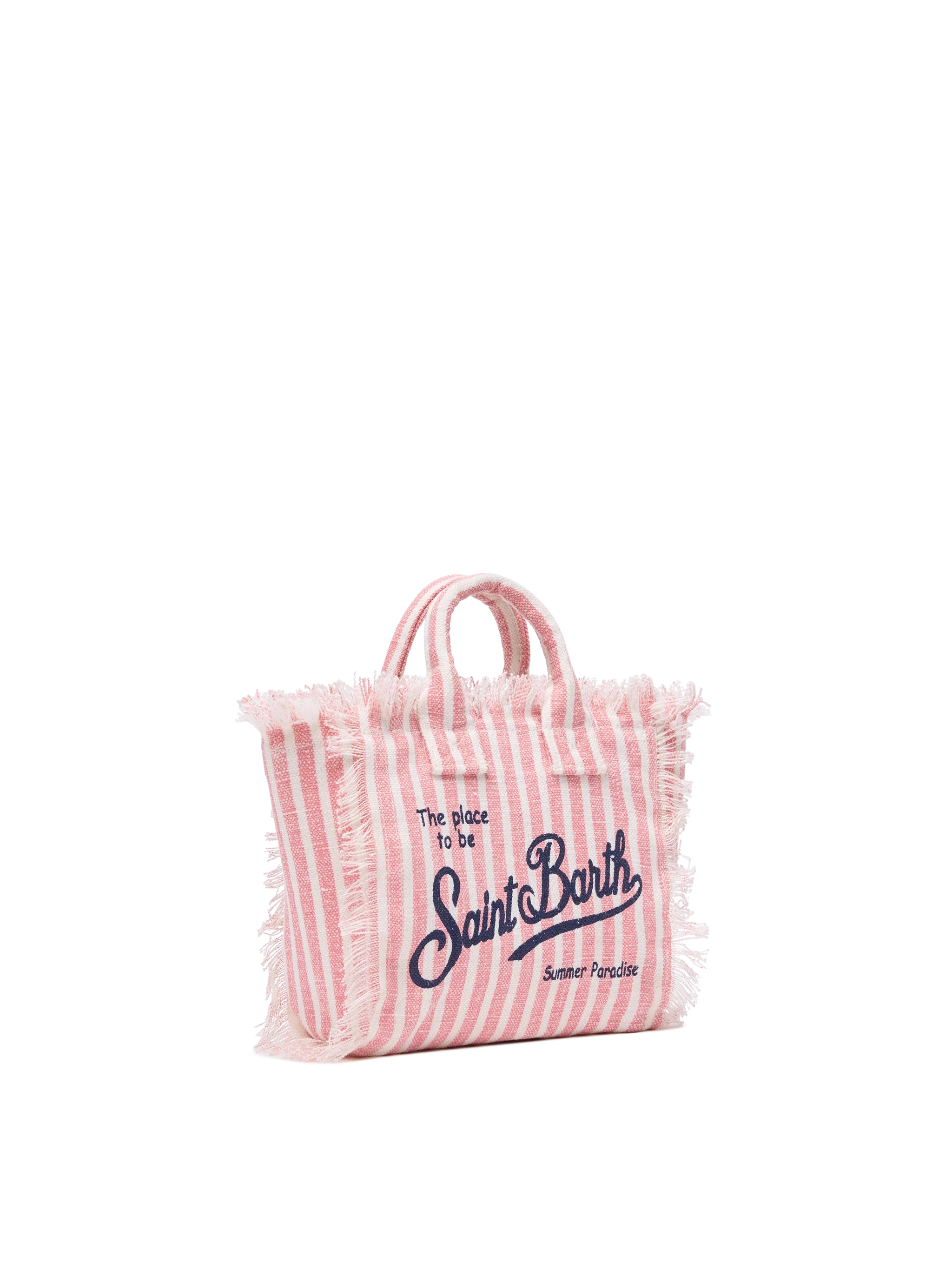 Mini linnen toilettasje met streepjesprint