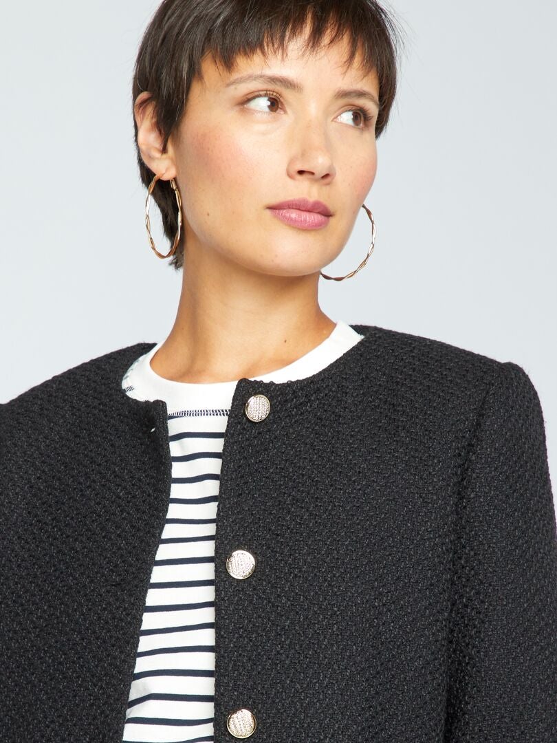 Casaco de tweed - PRETO