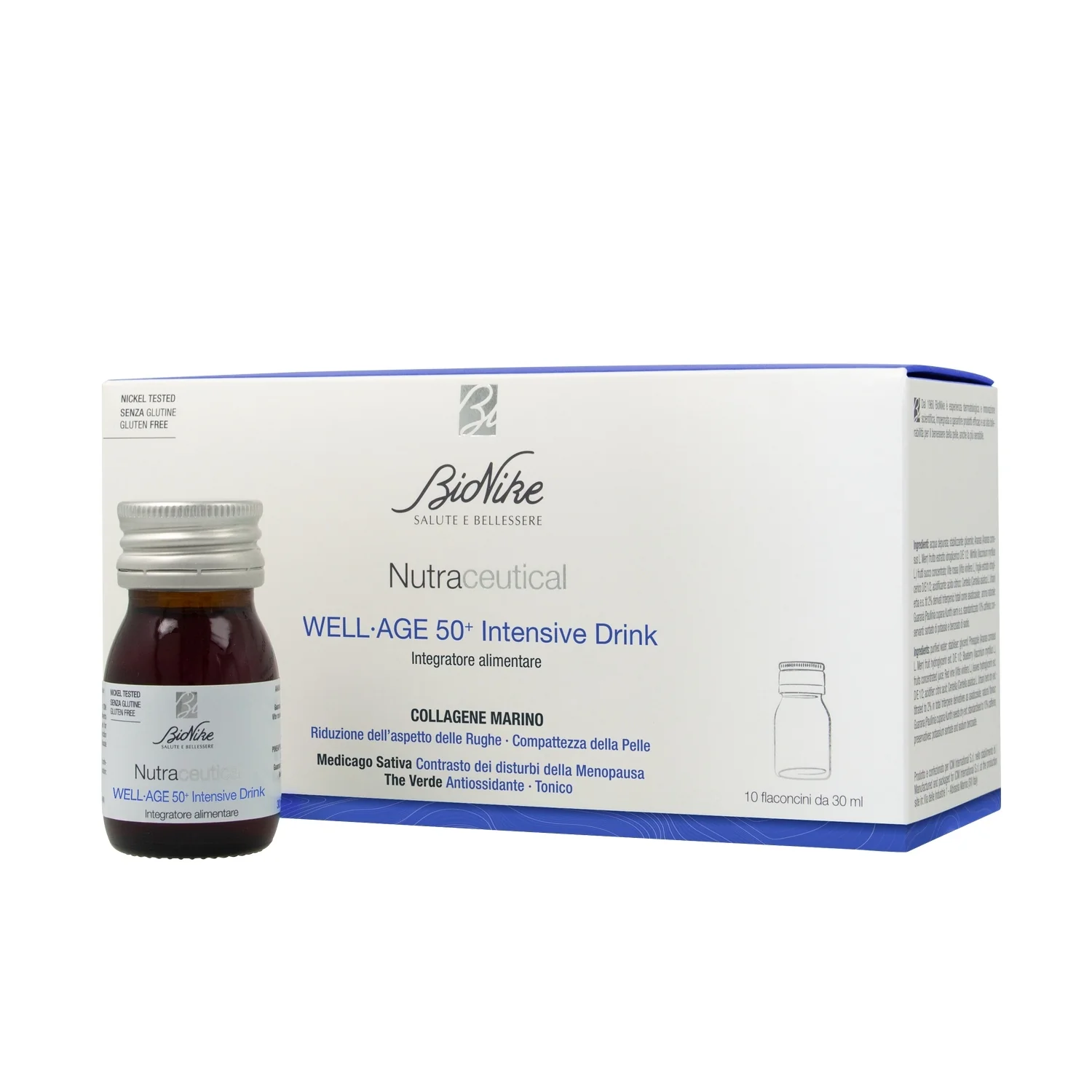 Integratori Alimentari Nutraceutical Well Age 50+ Intensive Drink - Integratore Pelle