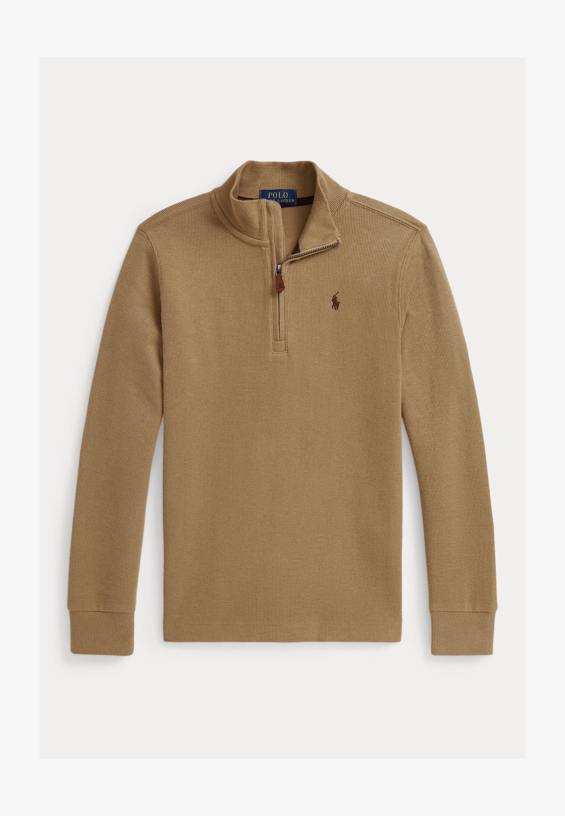 Polo Ralph Lauren ESTATE-RIB QUARTER-ZIP PULLOVER - Trui - camel