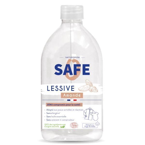 Detergente líquido para ropa orgánico de almendras, 1 litro.