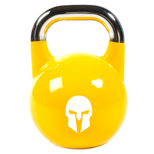  Wettkampfhantel aus Gusseisen mit aufgemaltem Logo, 16 kg