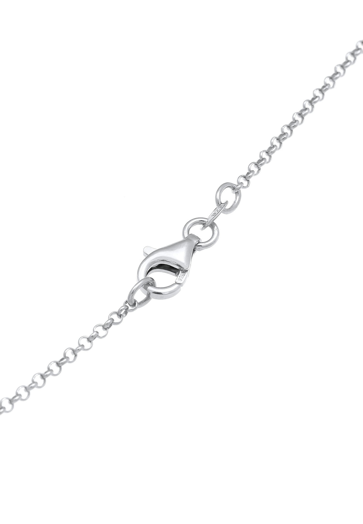 Elli Pendentif de Plaquette à Couche avec Cristaux Collier Femme - (925/1000) Argent
