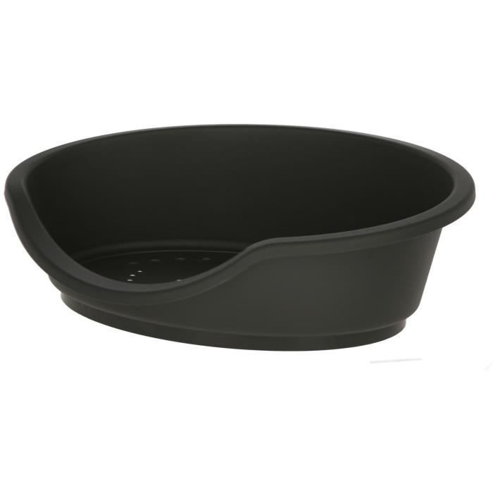 KERBL - Cesta/Contenedor DREAMER - Negro - Plástico reciclado - 80x60x25cm