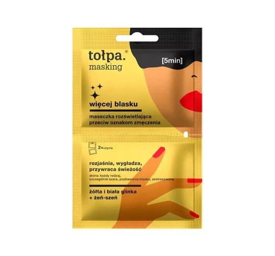 Tołpa Masking więcej blasku maseczka rozświetlająca przeciw oznakom zmęczenia 2x5ml