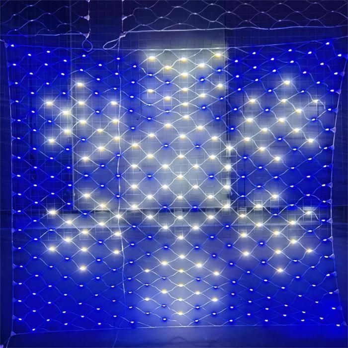 Red de luces LED para exteriores para fiestas, Halloween, Navidad, banderas, iluminación técnica, decoración, red de pesca