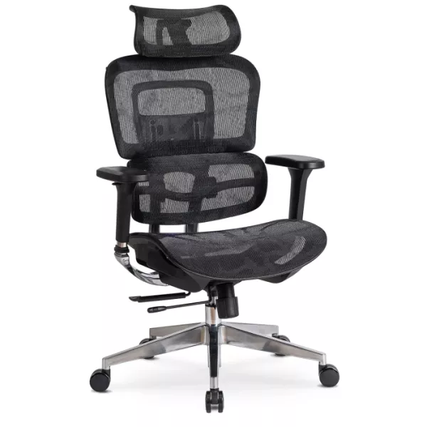 Krzesło Obrotowe Biurowe Fotel Ergonomiczny Biurowy Obrotowy Czarny NINO