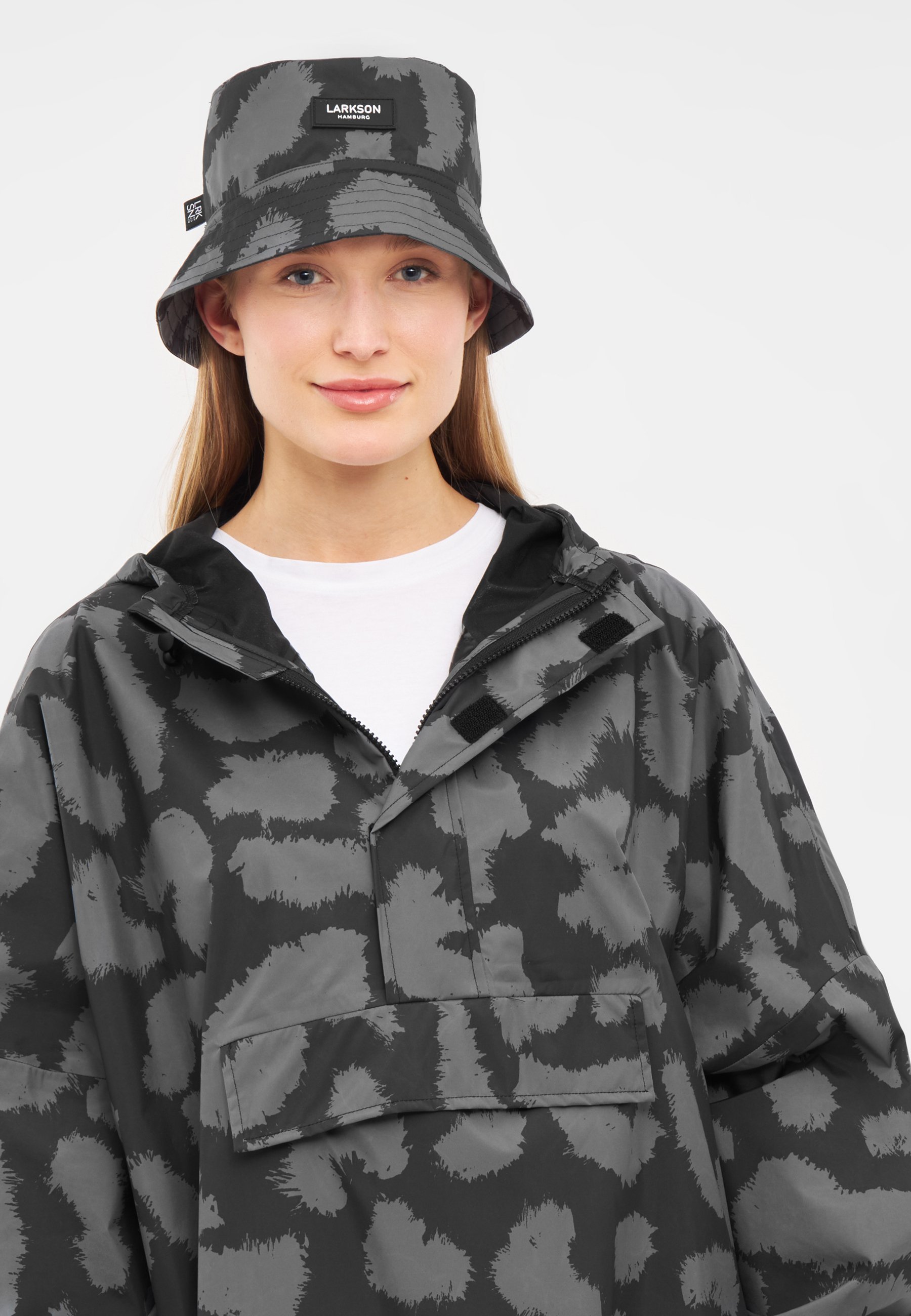Larkson MATS RAIN - Hut - schwarz grau leo