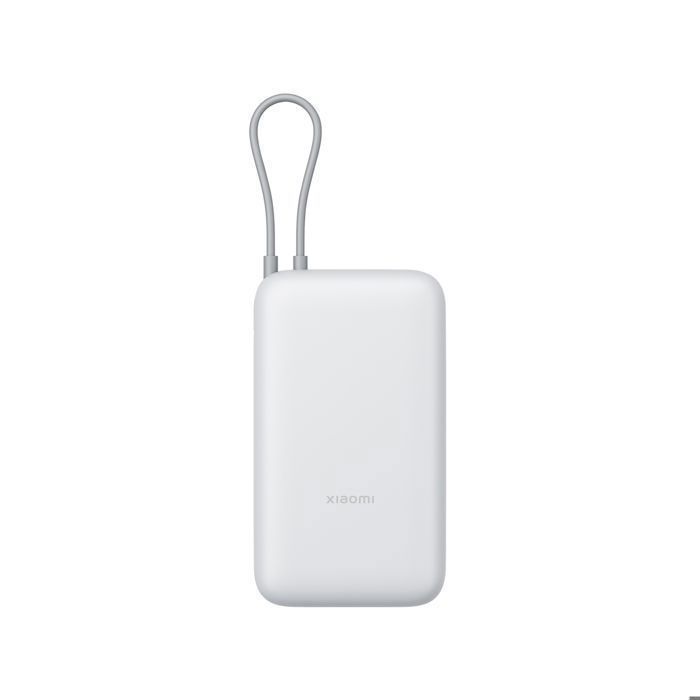 Powerbank - Xiaomi Powerbank 20000mAh (met geïntegreerde kabel) Lichtgrijs - Hoge capaciteit - 22,5W - Snel opladen - Geschikt voor meerdere apparaten