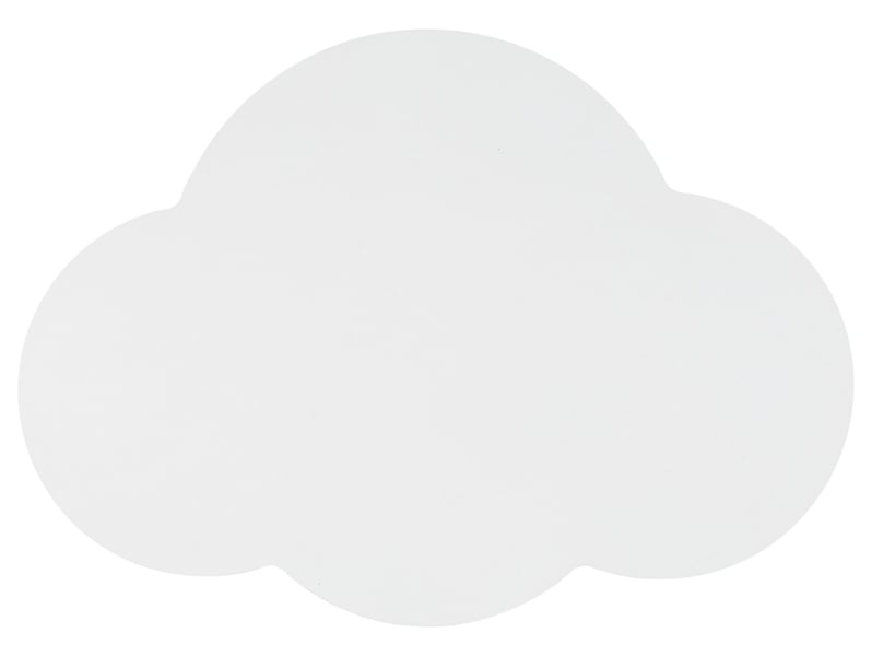 kinkiet dziecięcy Cloud metalowy biały