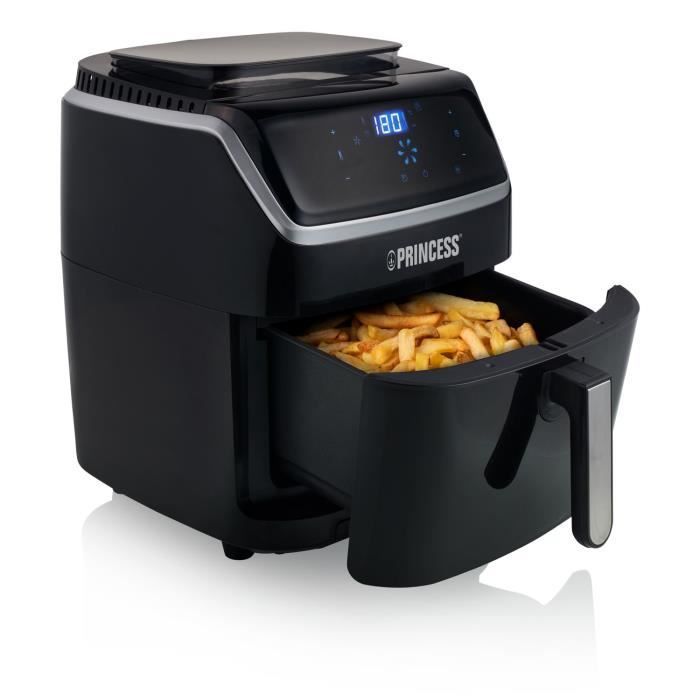 Olla multifunción Princess Airfryer Steam - Vaporera de aire caliente y vaporera sin aceite - Para 9 personas - Pantalla LCD