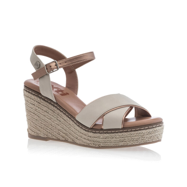 Beige espadrilles voor dames met touwzolen