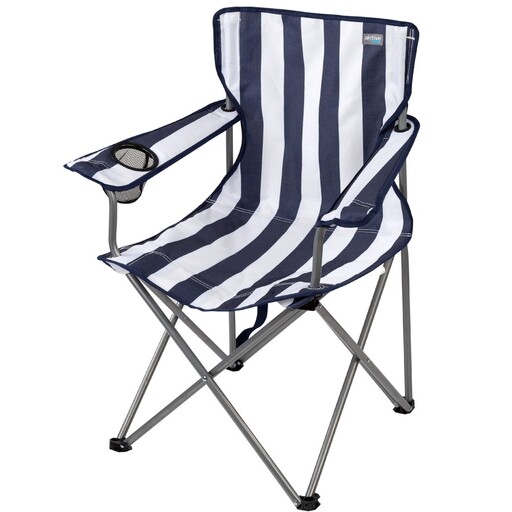 Chaise de camping pliante Aktive avec porte-gobelet
