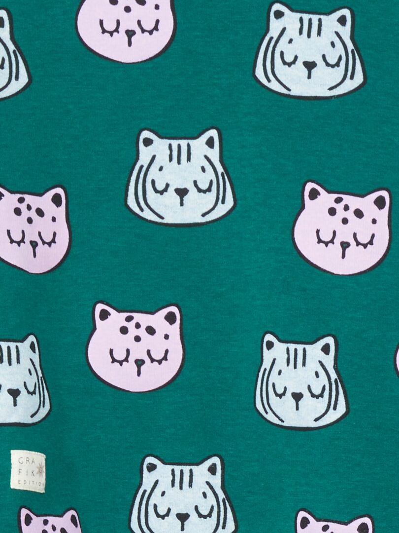 Fleece sweatshirt - Grafik Edition - GROEN