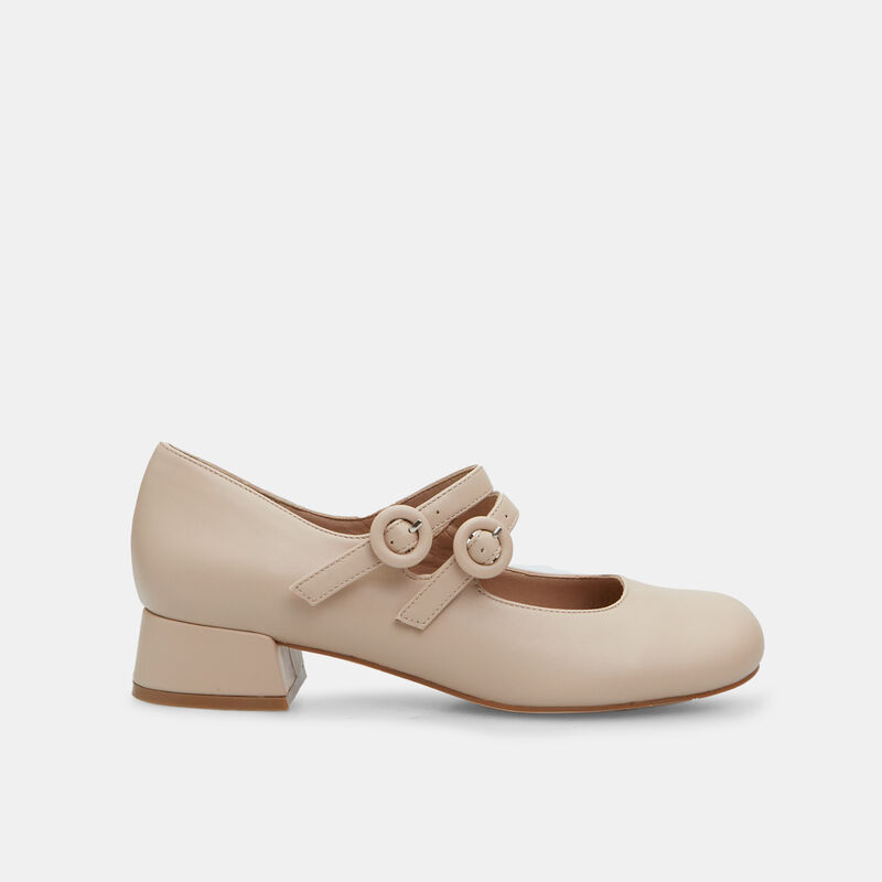 Baleriny damskie na obcasie 2,5 cm