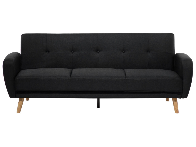 Sofa kanapa trzyosobowa rozkładana czarna