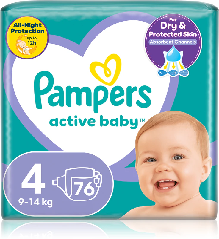 Jednorazové plienky Pampers Active Baby veľkosť 4