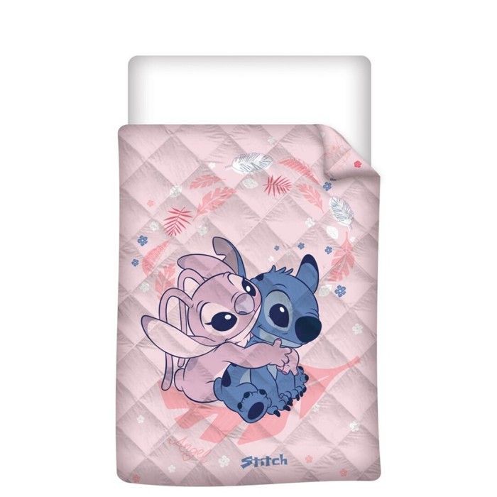 Duvet - Lilo & Stitch - 140x200 cm - Reversible Print - Oeko-Tex - Quilted