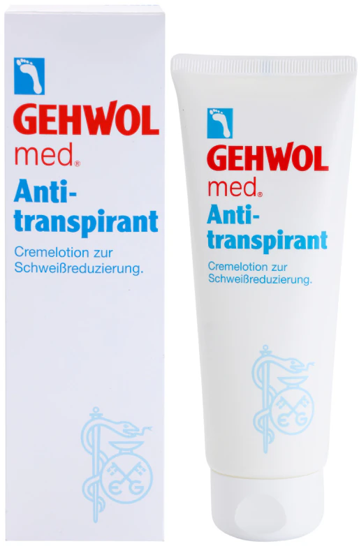 Gehwol Med romige antitranspirant voor overmatig transpireren op de benen
