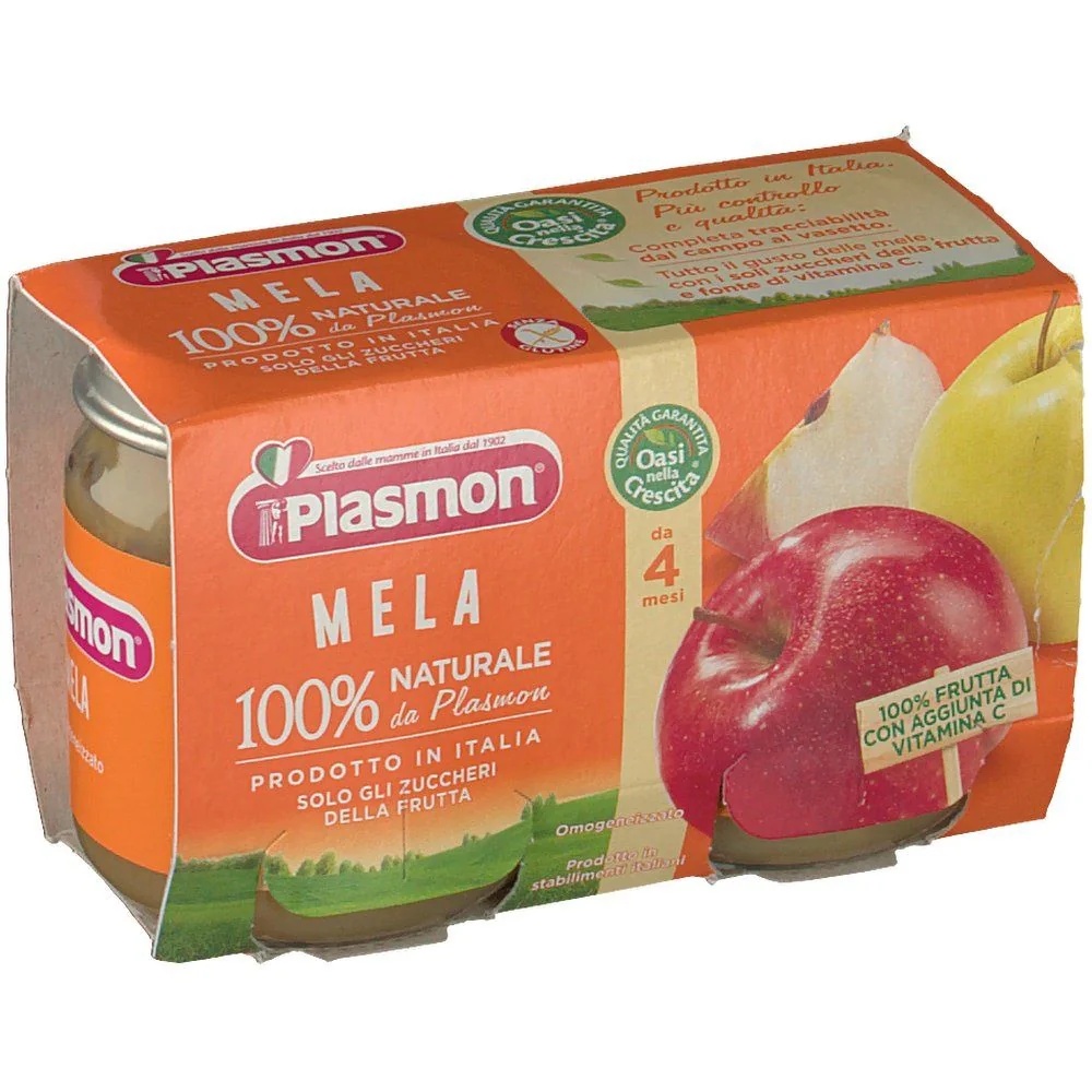 PLASMON Plasmon gehomogeniseerde appel 2x104 g babyvoeding