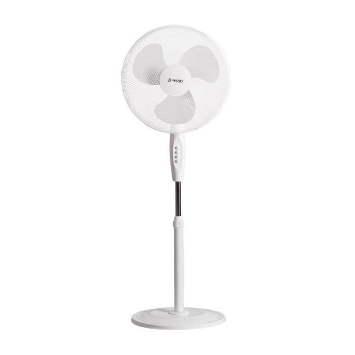 Ventilateur sur pied - THINIA HOME - Ø40cm - 40W - 3 Vitesses - Blanc