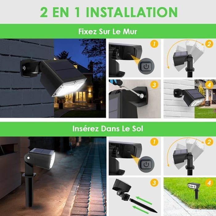 OUFOT Lumiere olaire Exterieur Jardin 4 ièces 30 LEDs Le olaire Exterieur Etanche I67 pot olaire Exterieur ave LAMPADAIRE DE JARDIN