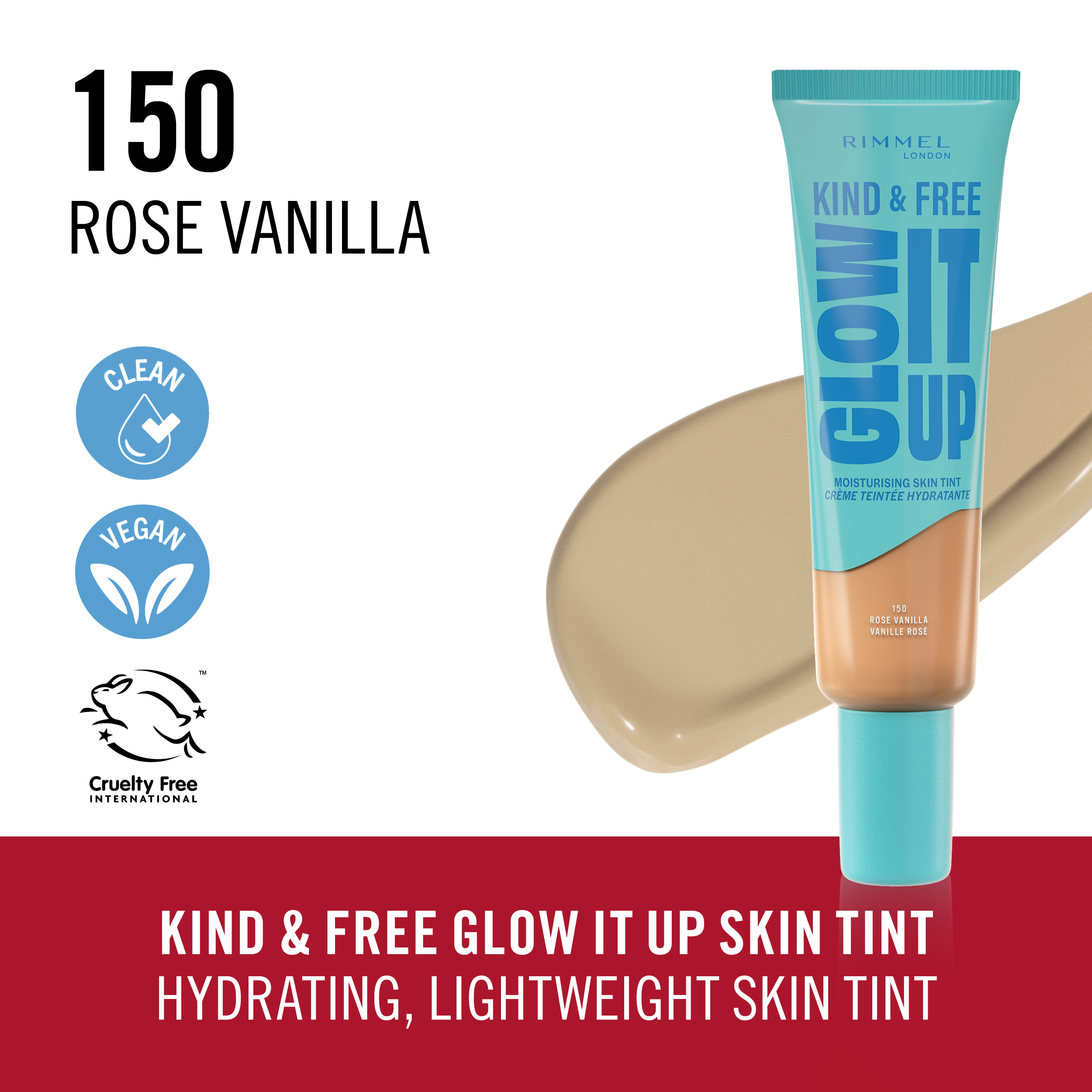 „Kind & Free Glow It Up“ drėkinamasis makiažo pagrindas Makiažo pagrindai