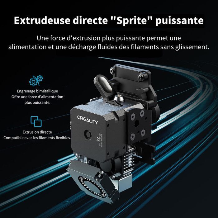 Impresora 3D - CREALITY - Ender 3 V3 SE - Nivelación automática CR Touch - Extrusor directo de sprites - 250 mm/s