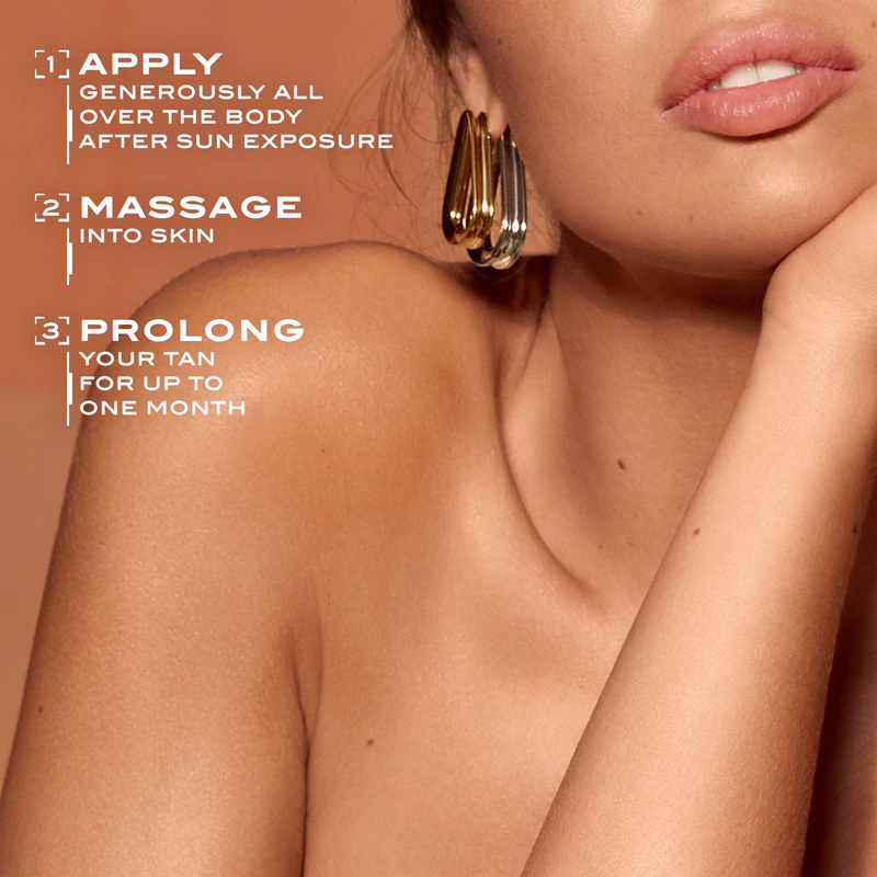 Lancaster Golden Tan Maximizer After Sun Oil, een lichaamsolie om je bruine teint langer te behouden.