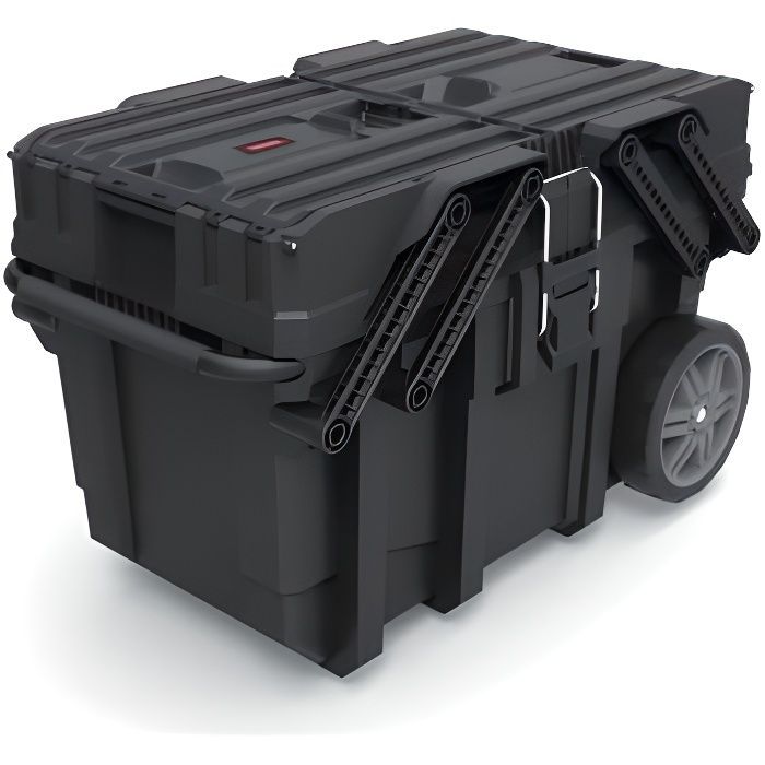 KETER | 15G Gereedschapskist voor de bouwplaats, doe-het-zelf, zwart, 64,6 x 37,3 x 41 cm