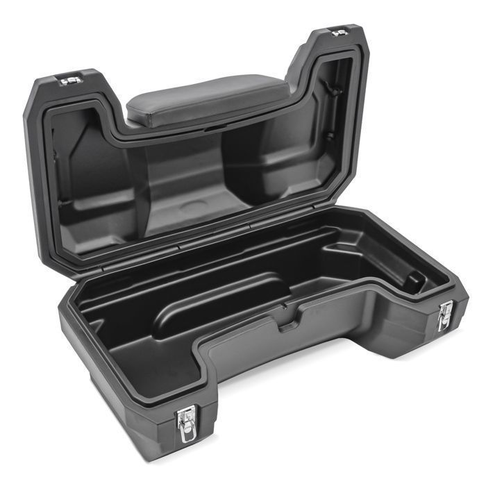 Maleta superior Bagtecs QT3 de 82 L para quad/ATV - Maleta trasera impermeable negra con respaldo