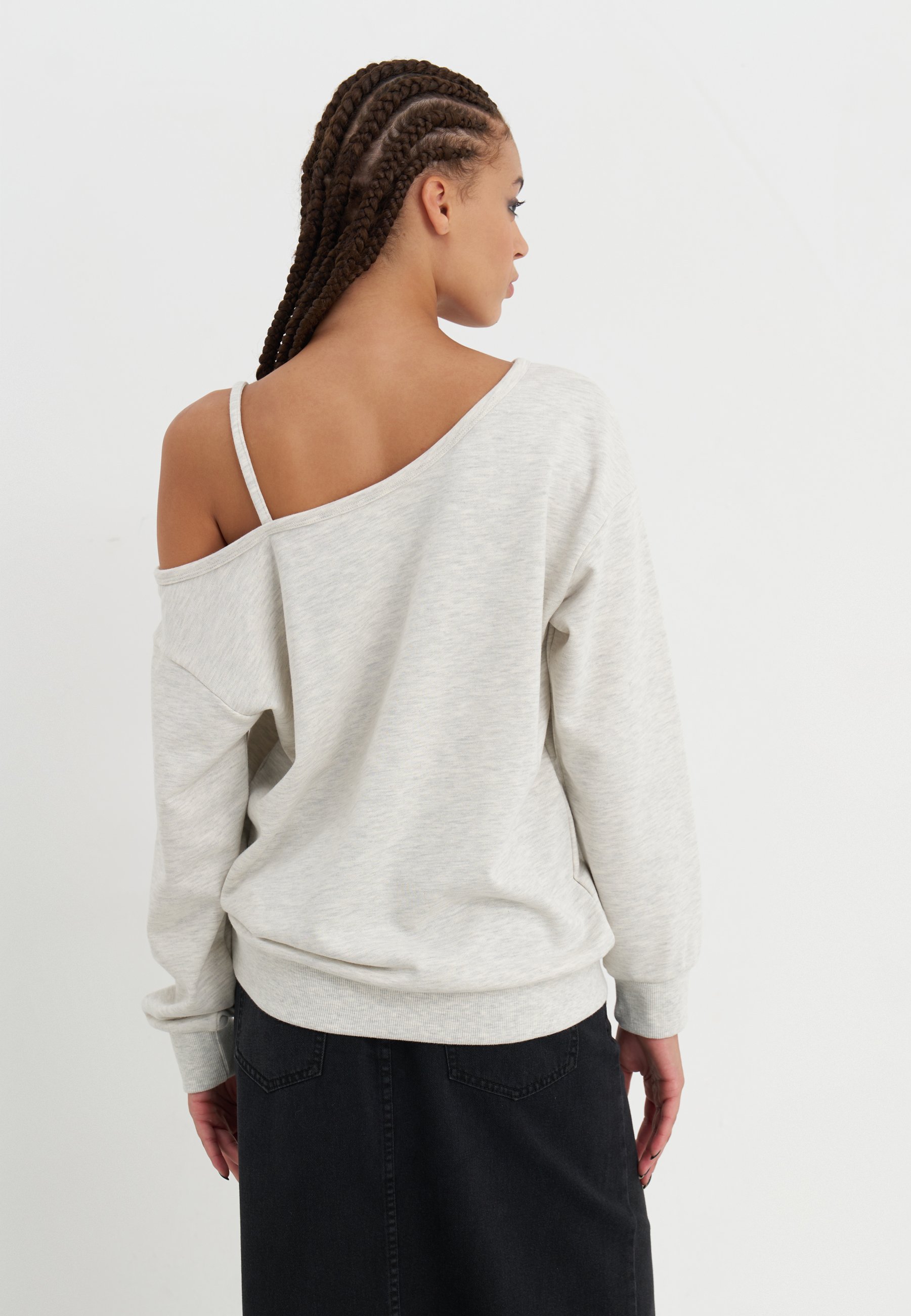 Sweat-shirt Even&Odd - gris clair chiné