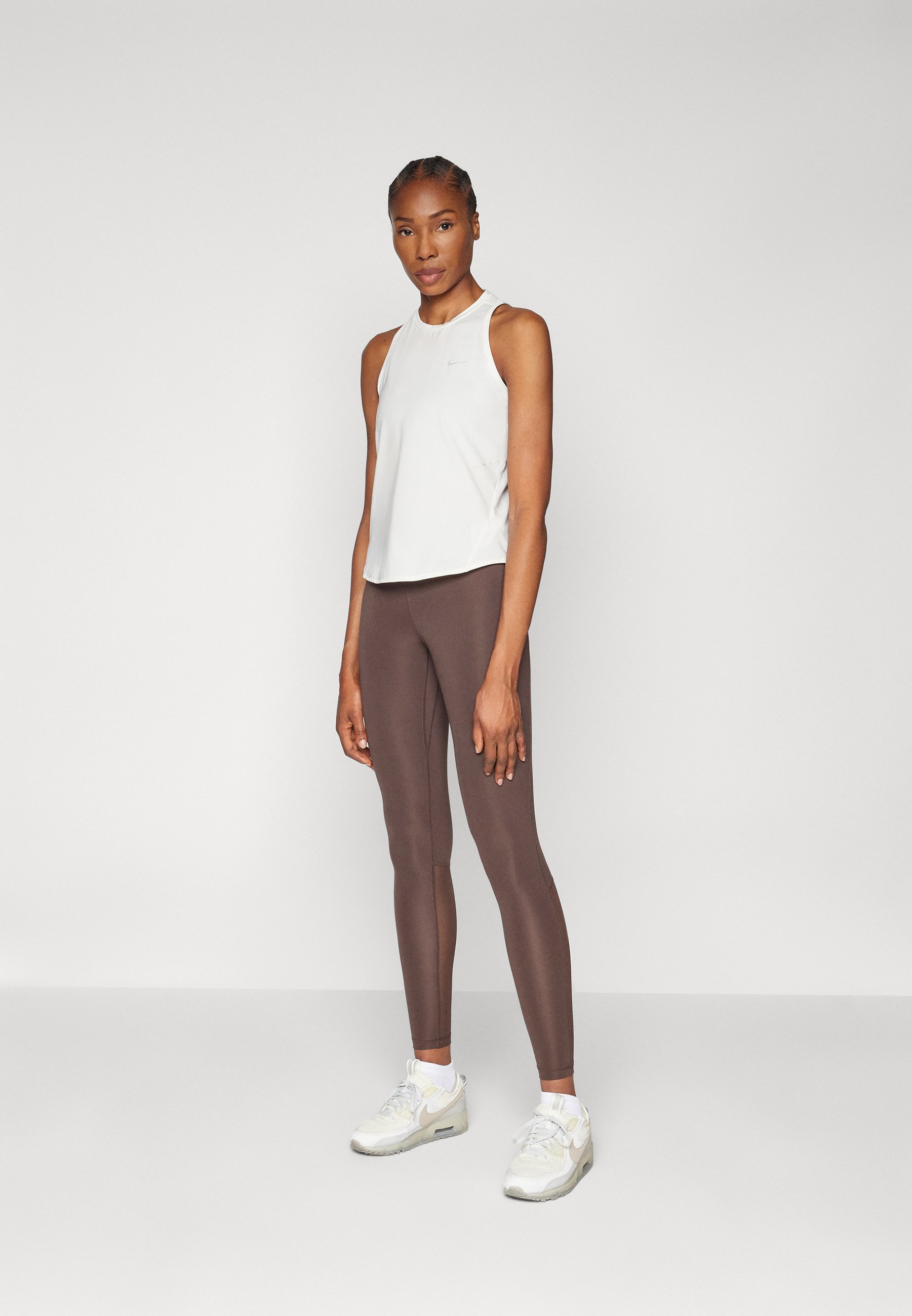 Nike Performance SWIFT TANK - Top - black/reflexní stříbrný